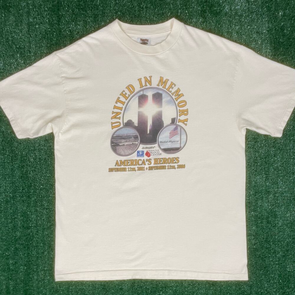 2006 9/11 single stitch subway sponsored t shirt, (RARE)